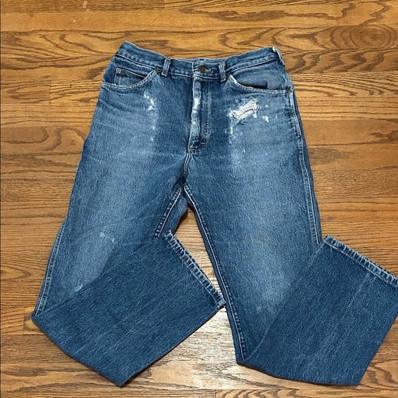 Lee Denim - Vintage Lee Jeans Women’s 32 Blue Lee Riders with Distressing